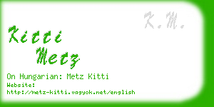 kitti metz business card